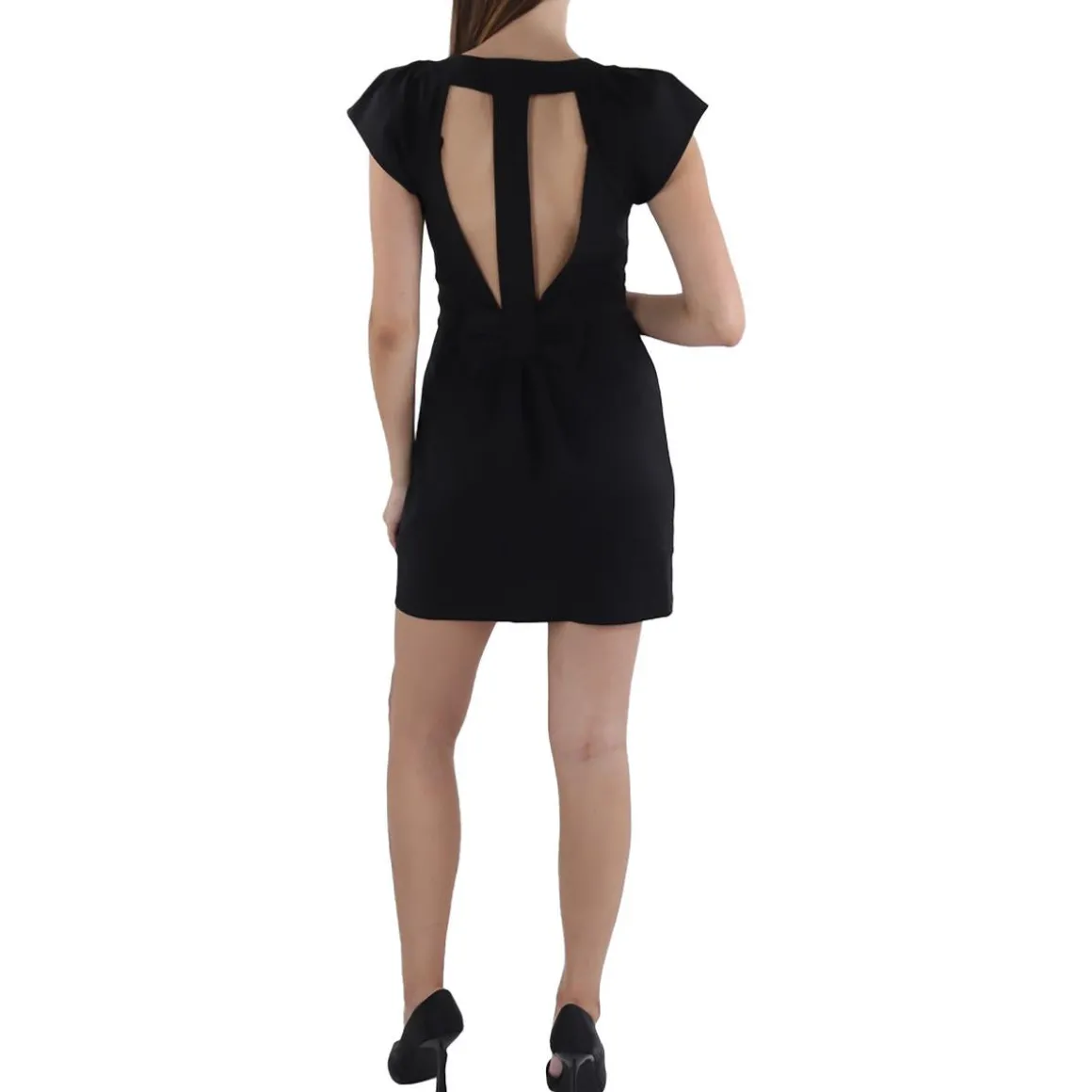 Pleated Above Knee Shift Dress