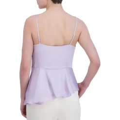 Pleated Asymmetric Peplum Top