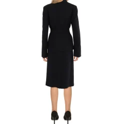 Pleated Business Open-Front Blazer