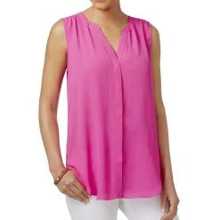 Pleated Button Down Blouse