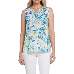 Pleated Button Down Blouse