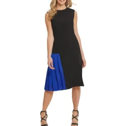Pleated Midi Cocktail and Party Dress