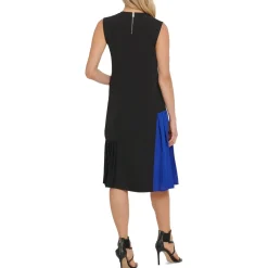 Pleated Midi Cocktail and Party Dress