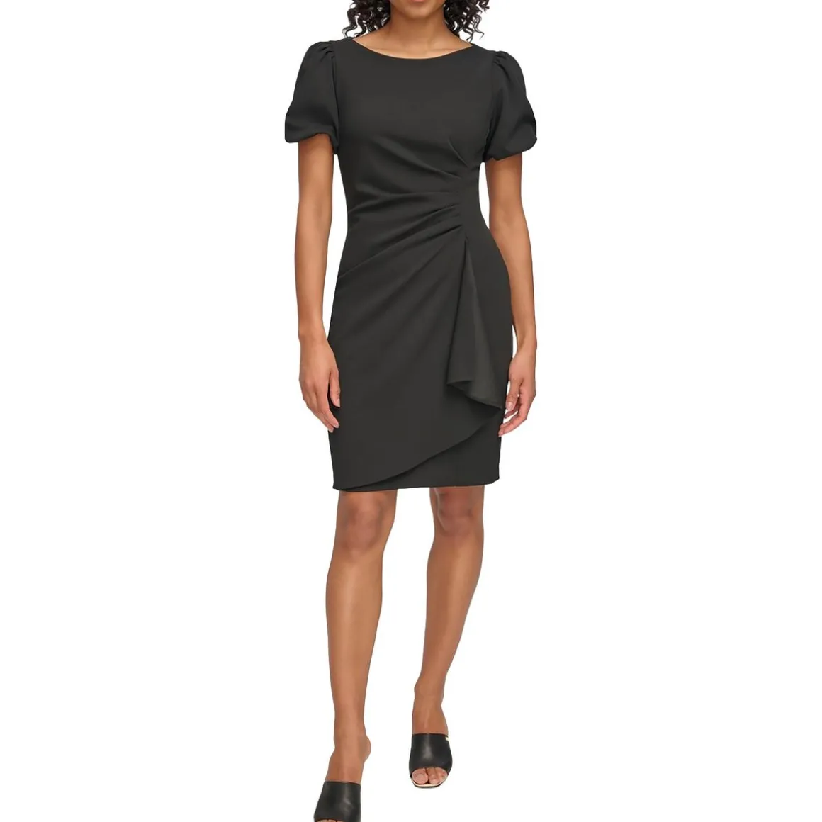 Pleated Midi Sheath Dress