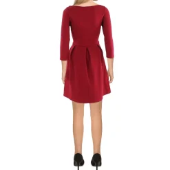 Pleated Mini Fit & Flare Dress