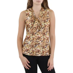 Pleated Sleeveless Shell