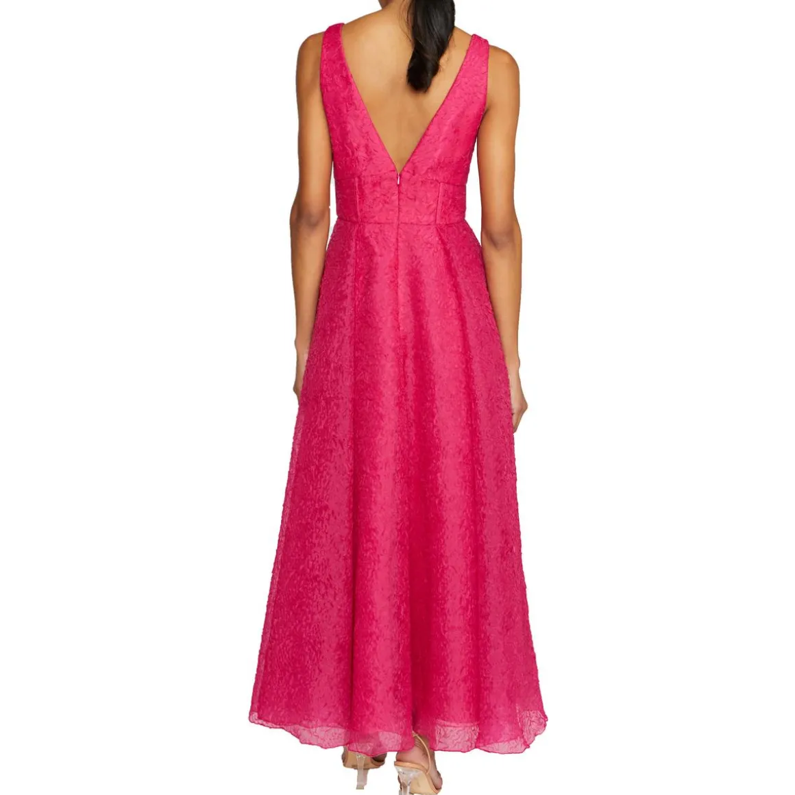 Pleated Tea Length Midi Dress