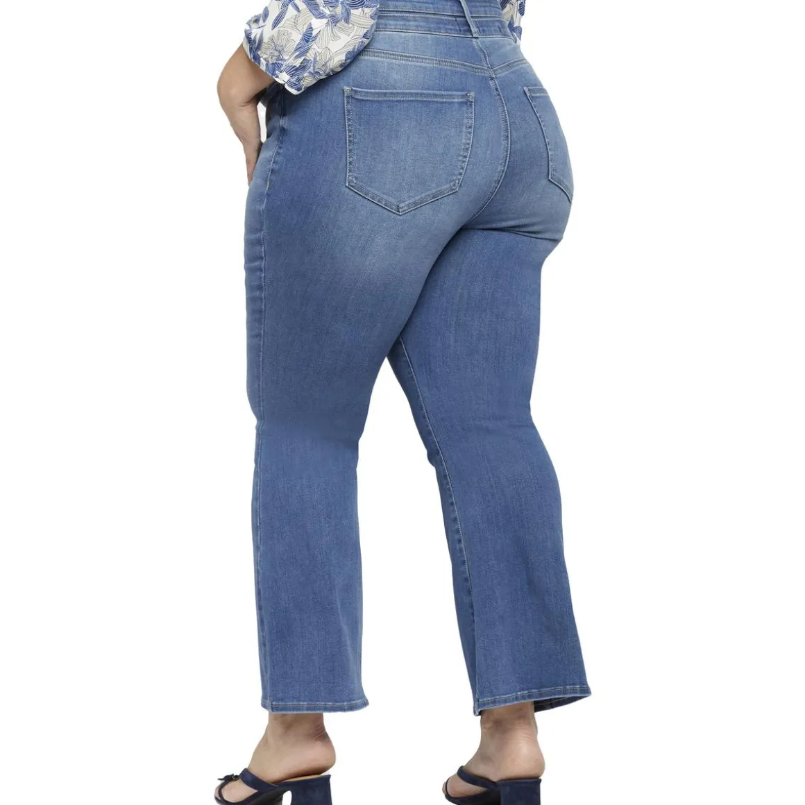 Plus Ava High Rise Dark Wash Flared Jeans