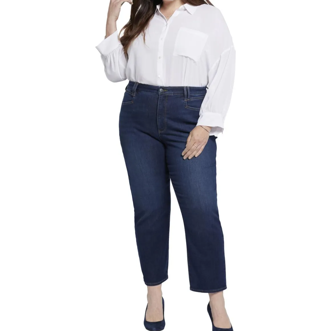 Plus Bailey Relaxed Denim Ankle Jeans