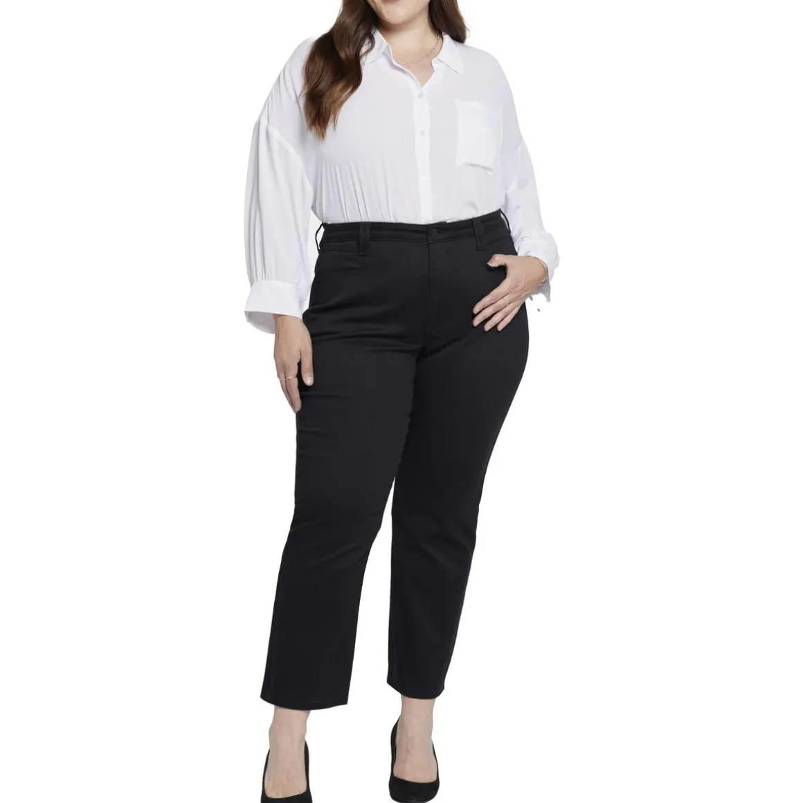 Plus Bailey Stretch Denim Straight Leg Jeans