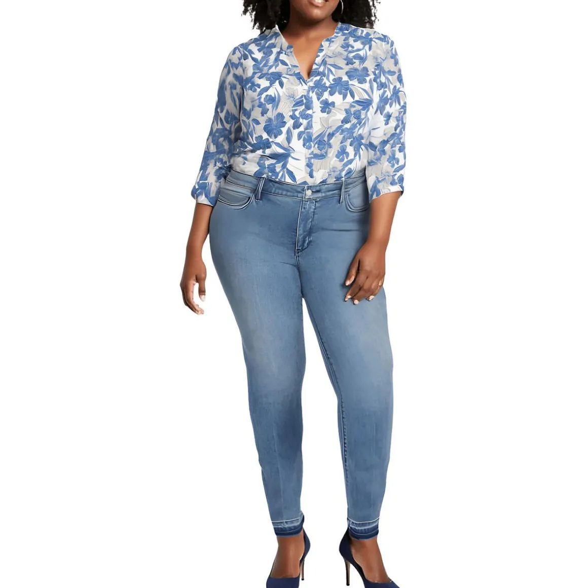 Plus Barbara High-Rise Cotton Bootcut Jeans