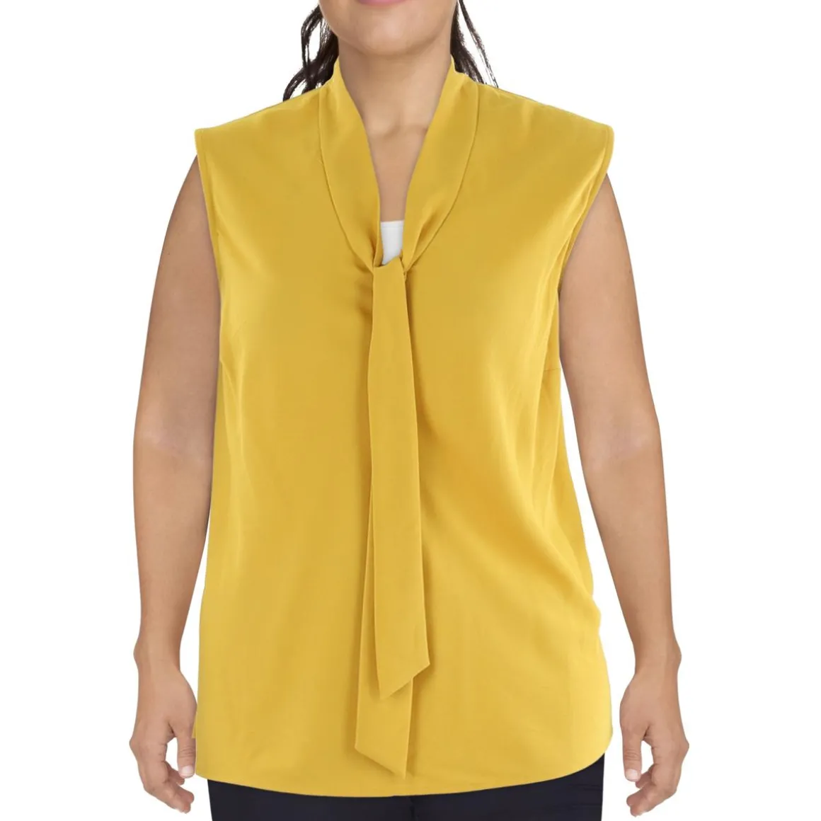 Plus Bow Chiffon Shell