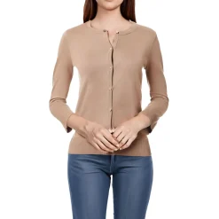 Plus Button Knit Cardigan Sweater