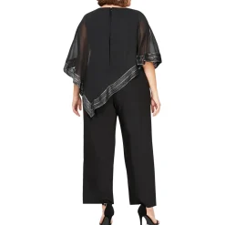 Plus Chiffon Asymmetrical Jumpsuit
