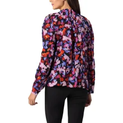 Plus Chiffon Button Front Blouse