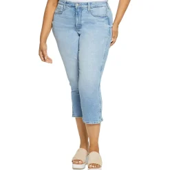 Plus Chloe Side Slit Cropped Capri Jeans