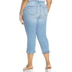 Plus Chloe Side Slit Cropped Capri Jeans