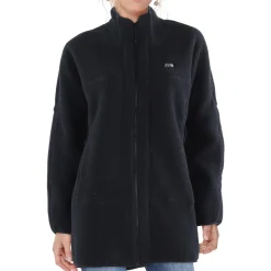 Plus Collar Faux Fur Fleece Jacket