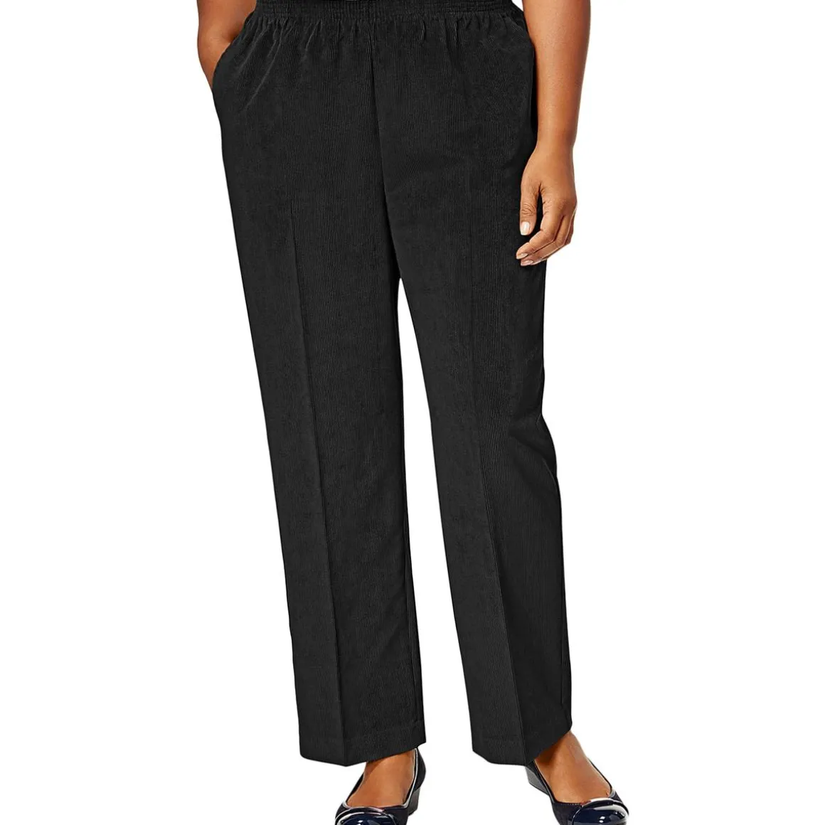 Plus Comfort Waist Corduroy Corduroy Pants