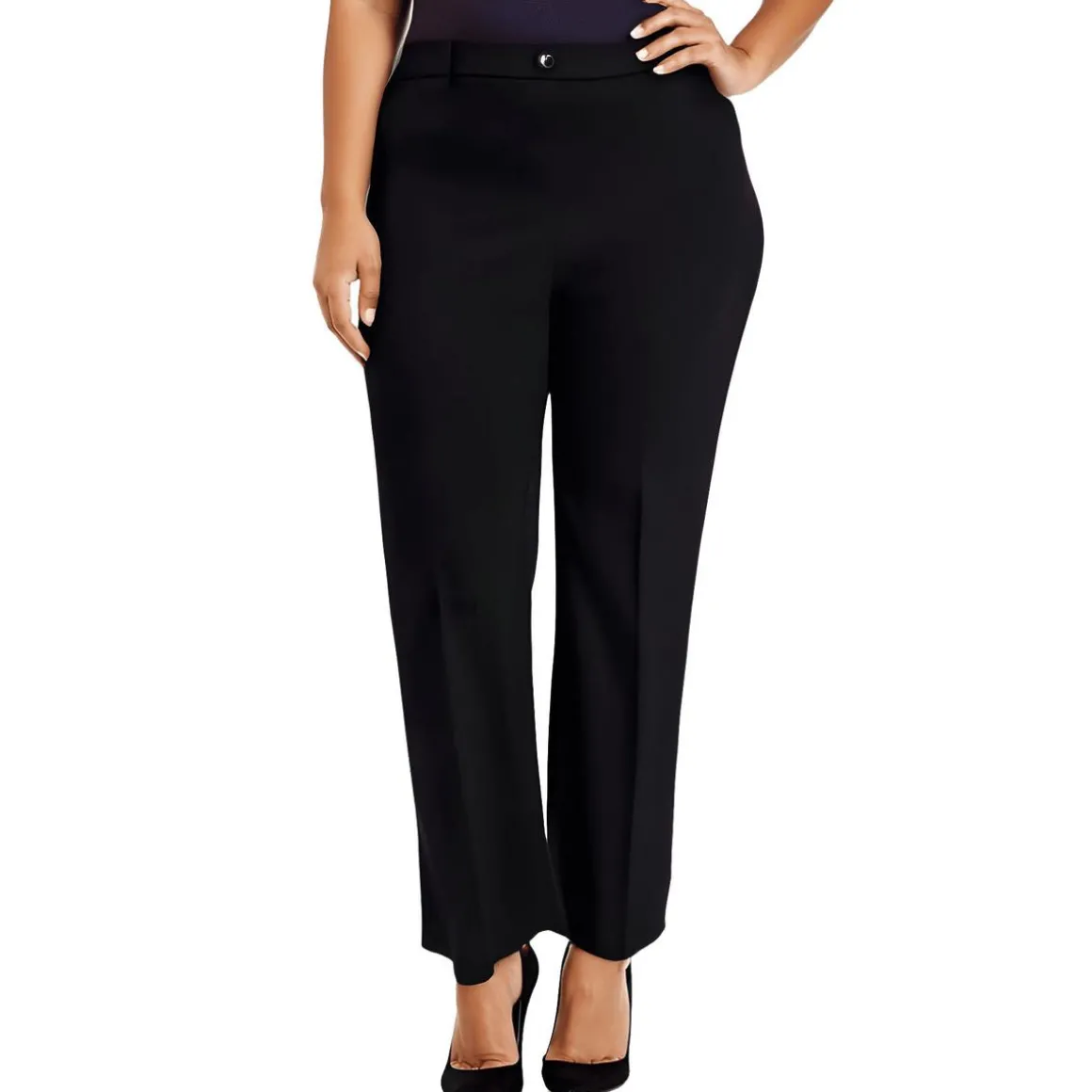 Plus Compression Fit Straight Leg Pants