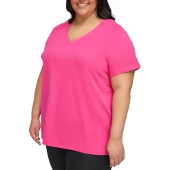 Plus Cotton V-Neck Pullover Top