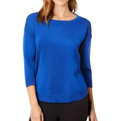 Plus Crewneck Button Pullover Sweater