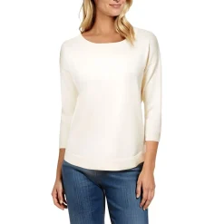 Plus Crewneck Button Pullover Sweater