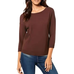 Plus Crewneck Button Pullover Sweater