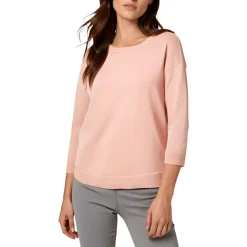 Plus Crewneck Button Pullover Sweater