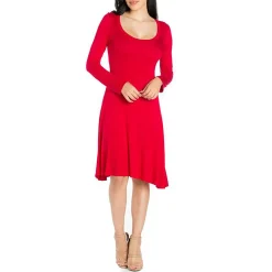 Plus Crewneck Knee Length T-Shirt Dress