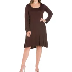 Plus Crewneck Knee Length T-Shirt Dress