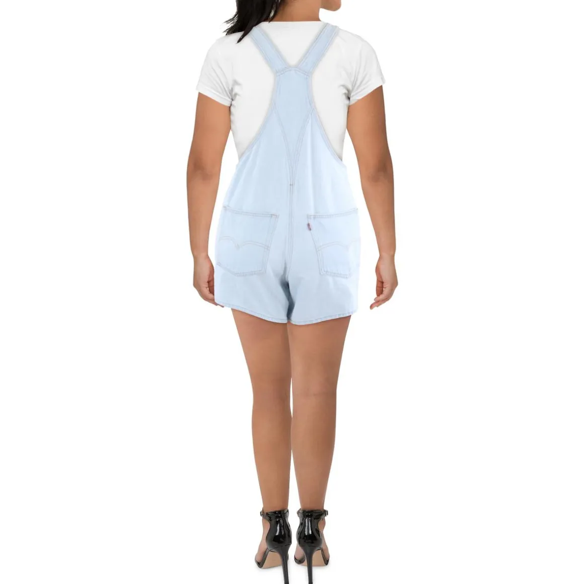 Plus Crop Denim Overall Jeans