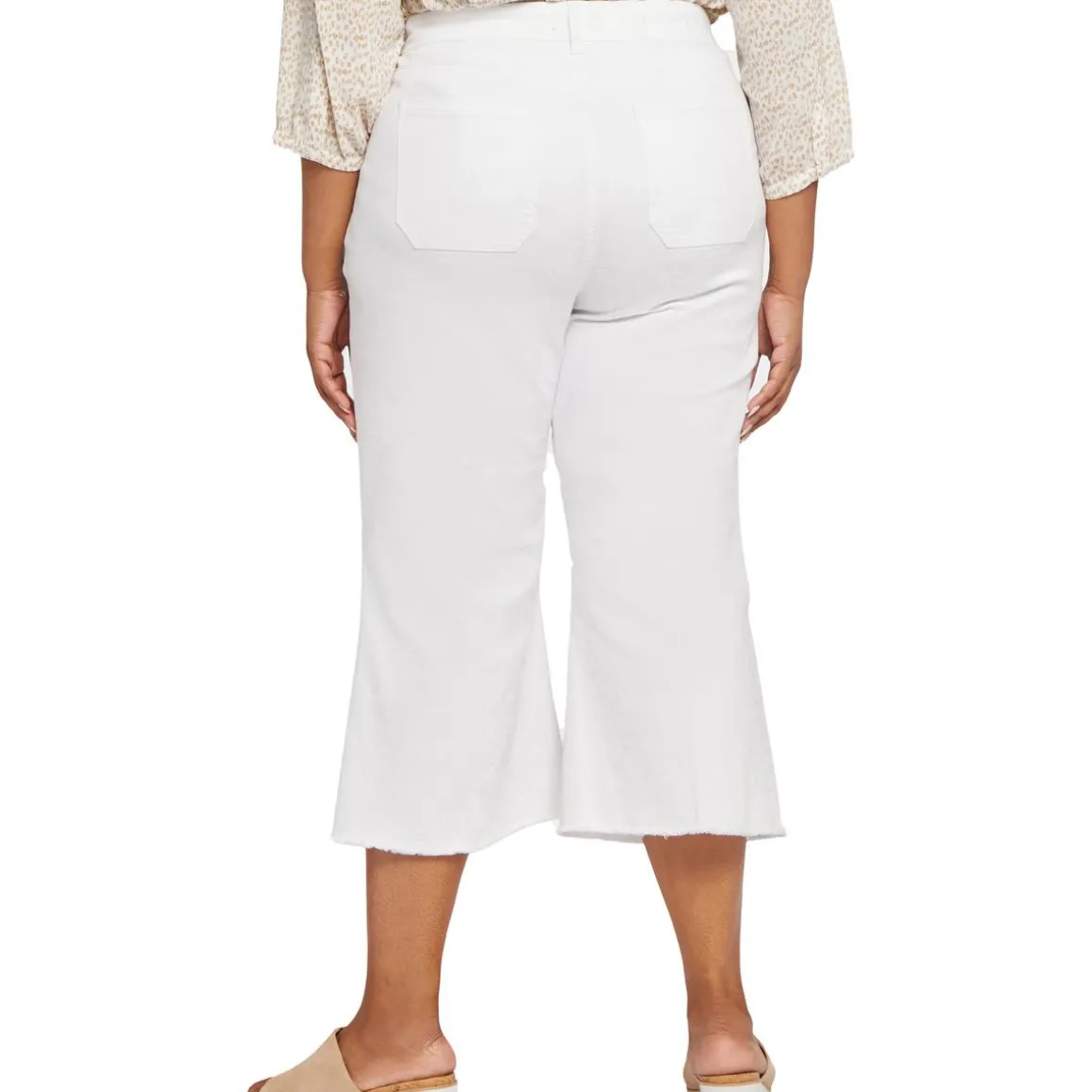 Plus Denim Cotton Capri Jeans