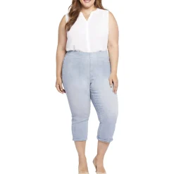 Plus Denim Cotton Cropped Jeans