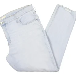 Plus Denim Raw Hem Slim Jeans