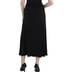 Plus Elastic Waist Midi Midi Skirt