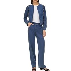 Plus Embellished Denim Wide Leg Jeans