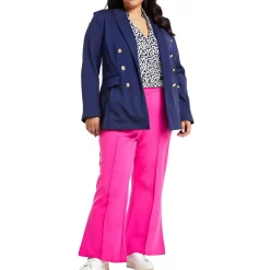 Plus Embellished Rayon Open-Front Blazer