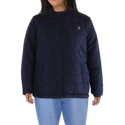 Plus Faux Fur Lined Quilted Coat