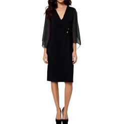 Plus Faux Wrap Sheath Dress