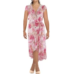 Plus Faux-Wrap Wrap Dress