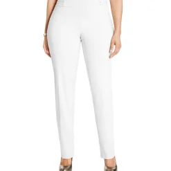 Plus Flat Front Slim Leg Casual Pants