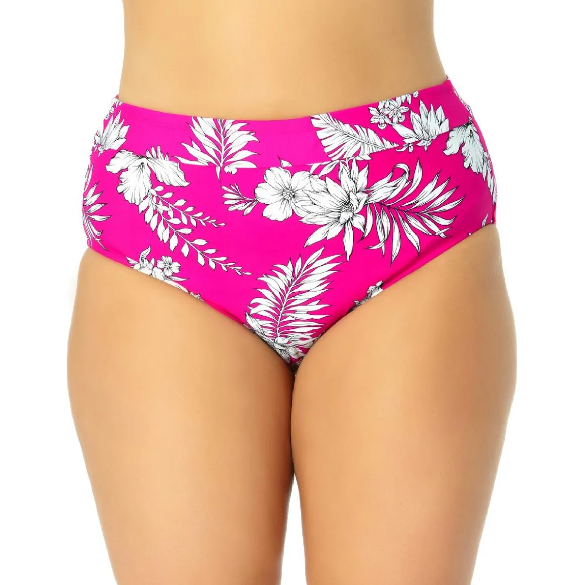 Plus Floral Banded Swim Bottom Separates