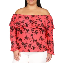 Plus Floral Print Pullover Top