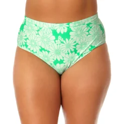Plus Floral Print Summer Swim Bottom Separates