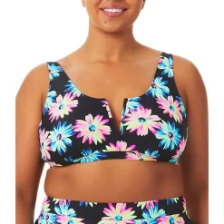 Plus Floral V-Wire Bikini Swim top