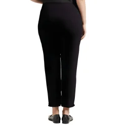 Plus Frayed Hem Cotton Ankle Pants