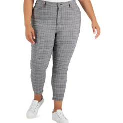 Plus Glen Plaid Skinny Pants