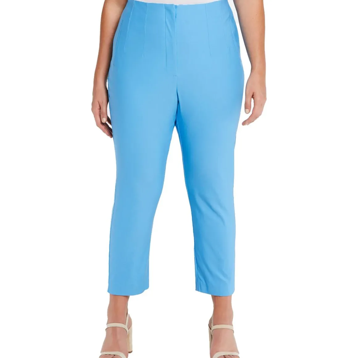 Plus High Rise Ankle Straight Leg Pants
