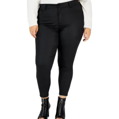 Plus High Rise Coated Skinny Pants